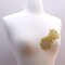 6.25 Inch Gold Rhinestone Beaded Modern Bow Applique Iron On Patch for Garment Embellishment